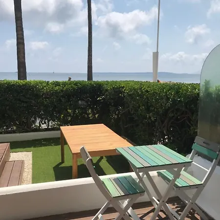 公寓 Exclusive Seafront Gem - Direct Beach Access - Terrace - Private Parking - 8 People - Juan-Les-Pins 昂蒂布